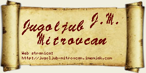 Jugoljub Mitrovčan vizit kartica